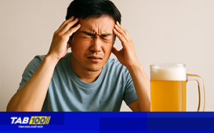 Đau đầu sau khi uống bia là tình trạng phổ biến.