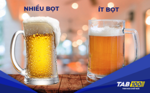 Việc rót bia sai cách dẫn đến việc li bia không có bọt hoặc có quá nhiều bọt.